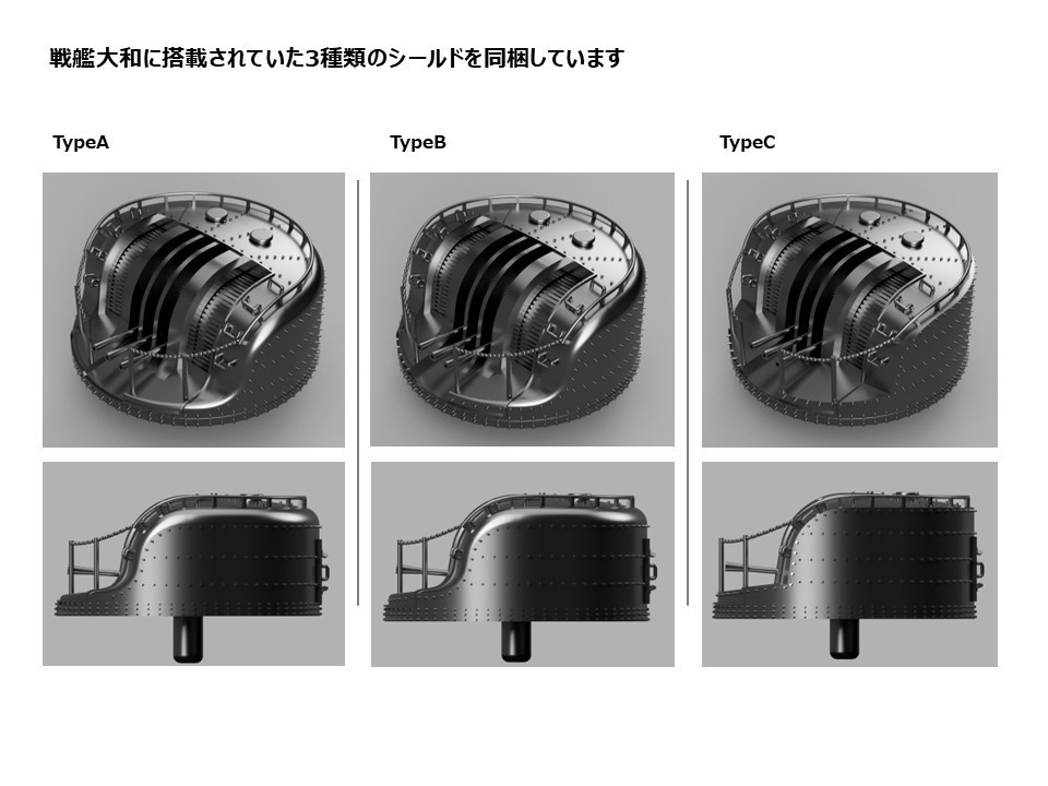 【STLデータ】1/350 戦艦大和 25㎜3連装機銃シールド Battleship Yamato 25mmAAgun Sheild