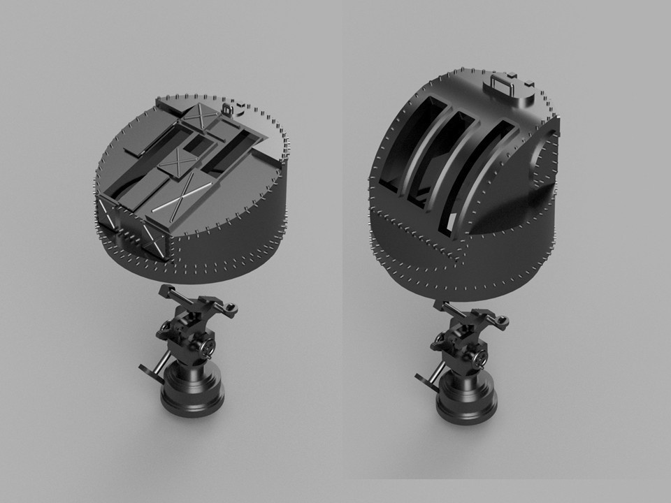 【STLデータ】1/350　日本海軍 機銃射撃指揮装置　IJN Machine Gun Controller