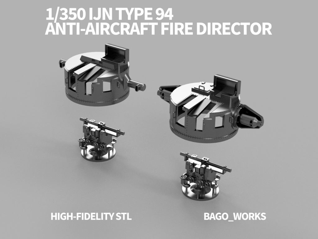 【STLデータ】1/350 日本海軍 94式高射装置 IJN Type94 Anti Air Director