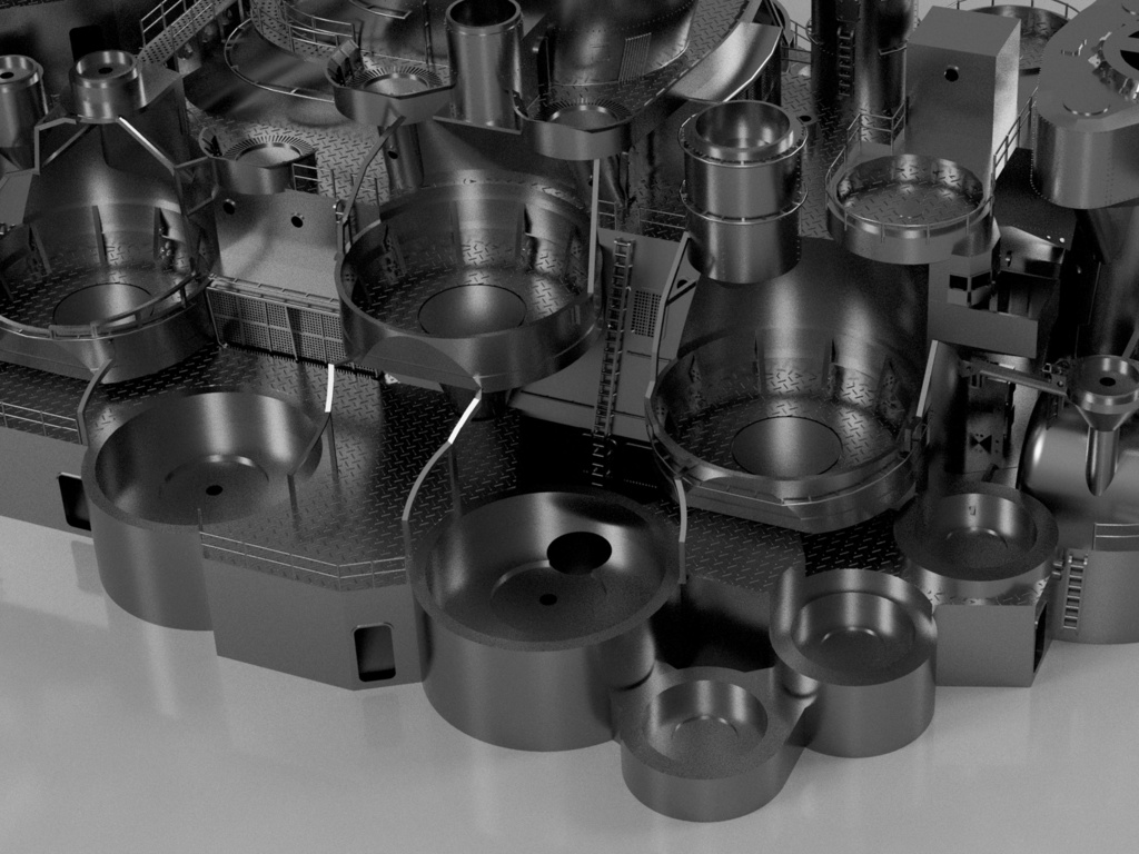 【STLデータ】1/350 戦艦大和 中央構造物 1945年 Battleship Yamato Super Structure 1945