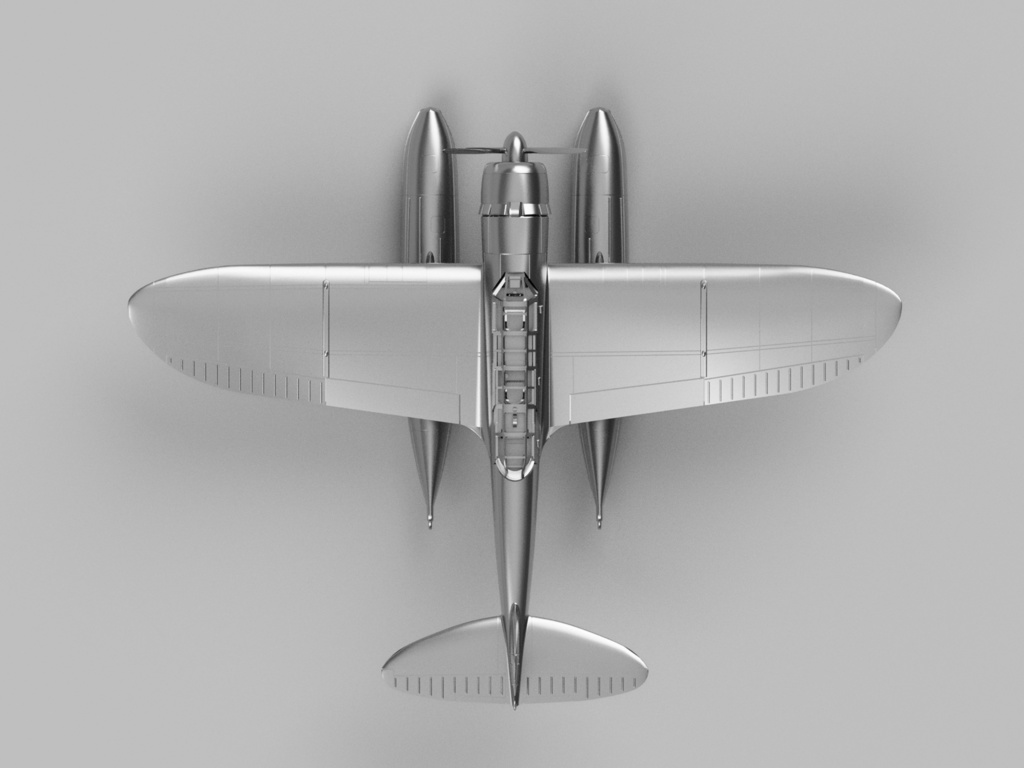 【STLデータ】1/350 E13A1 零式水上偵察機一一型 E13A1 Jake