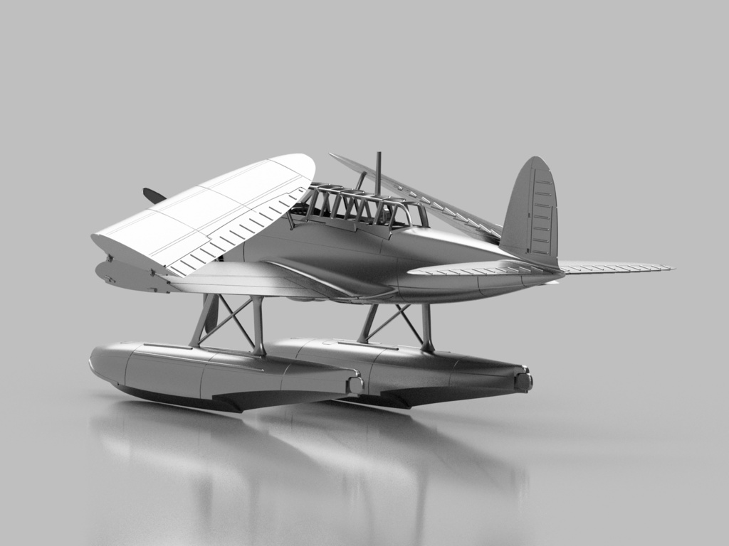 【STLデータ】1/350 E13A1 零式水上偵察機一一型 E13A1 Jake