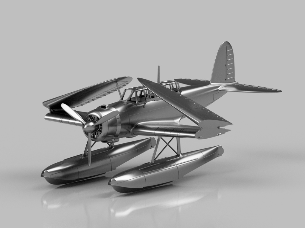 【STLデータ】1/350 E13A1 零式水上偵察機一一型 E13A1 Jake