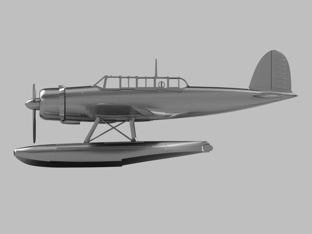 【STLデータ】1/350 E13A1 零式水上偵察機一一型 E13A1 Jake