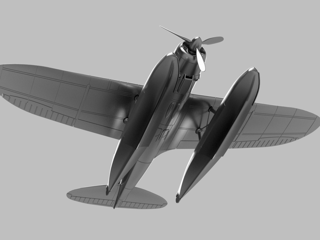 【STLデータ】1/350 E13A1 零式水上偵察機一一型 E13A1 Jake