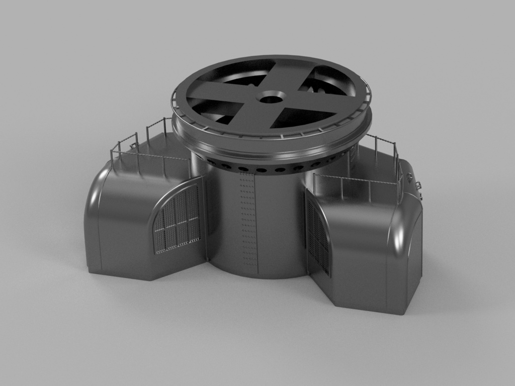 【STLデータ】1/350 戦艦大和 副砲基部 Battleship Yamato Secondary Turret Base