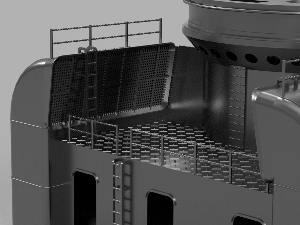 【STLデータ】1/350 戦艦大和 副砲基部 Battleship Yamato Secondary Turret Base