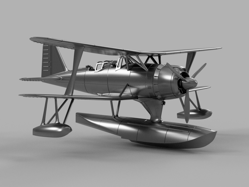 【STLデータ】1/350 F1M2 零式観測機一一型 F1M2 Pete