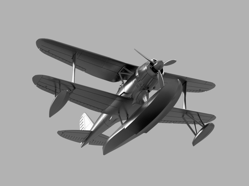 【STLデータ】1/350 F1M2 零式観測機一一型 F1M2 Pete