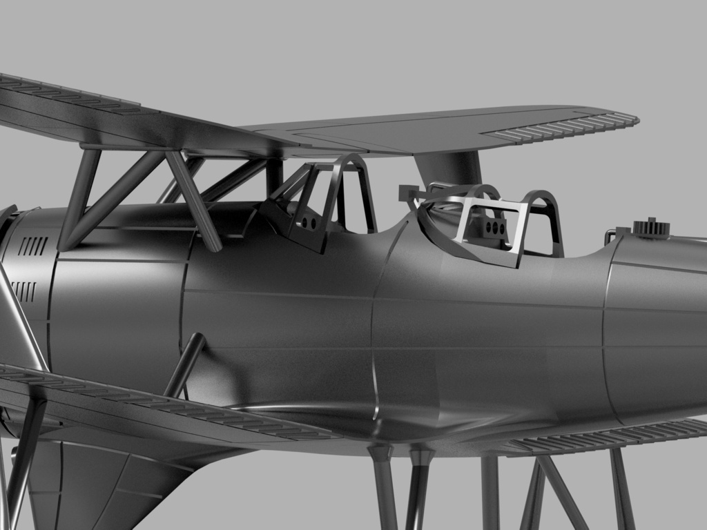 【STLデータ】1/350 F1M2 零式観測機一一型 F1M2 Pete