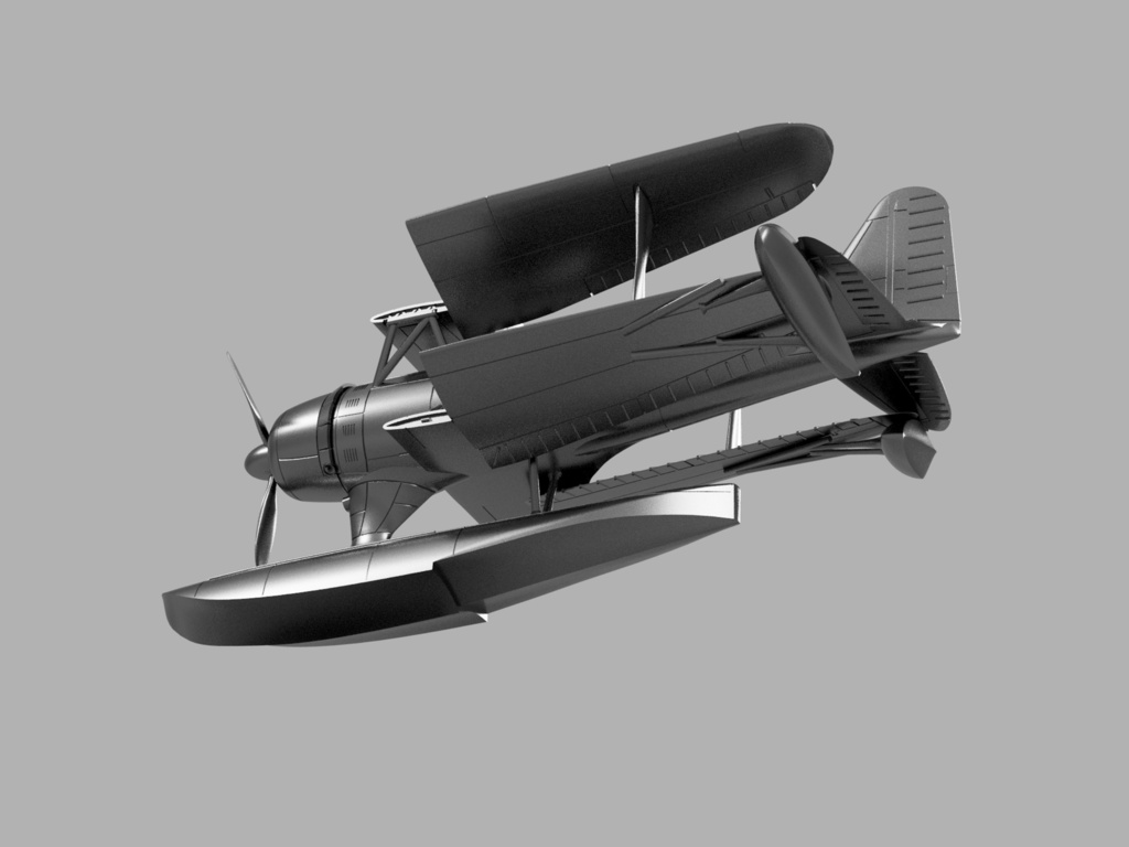 【STLデータ】1/350 F1M2 零式観測機一一型 F1M2 Pete