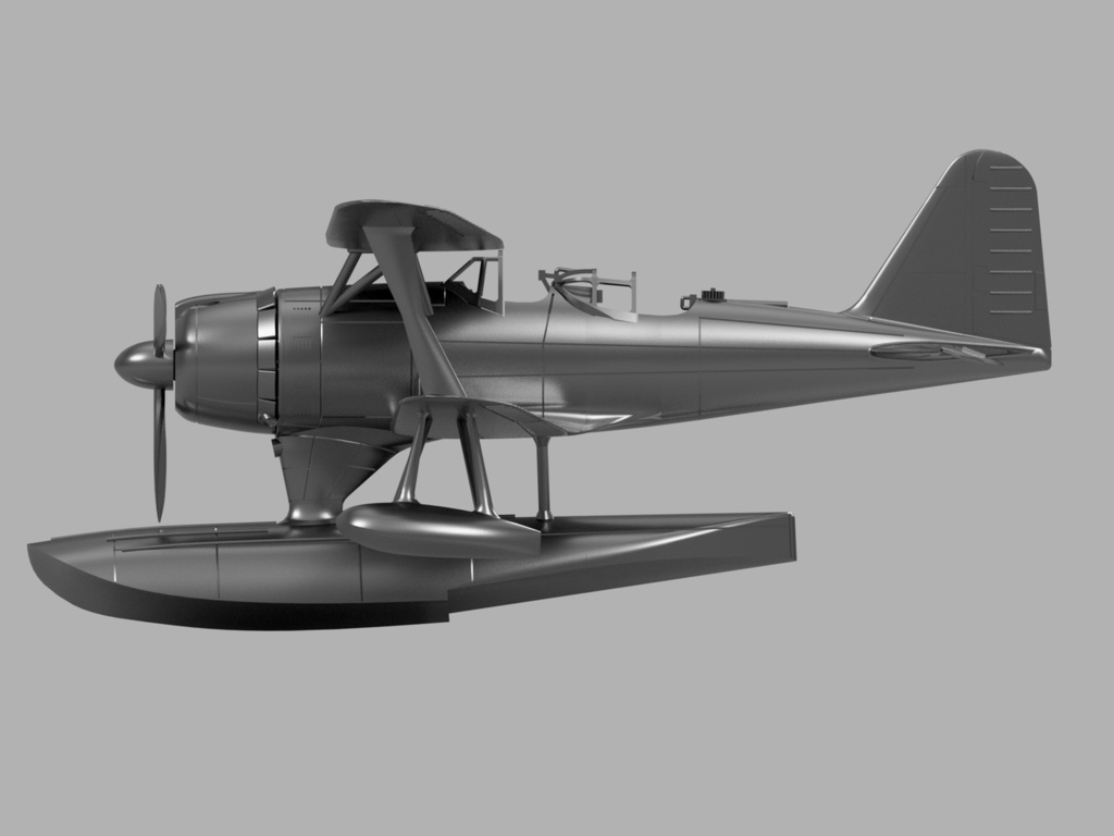 【STLデータ】1/350 F1M2 零式観測機一一型 F1M2 Pete