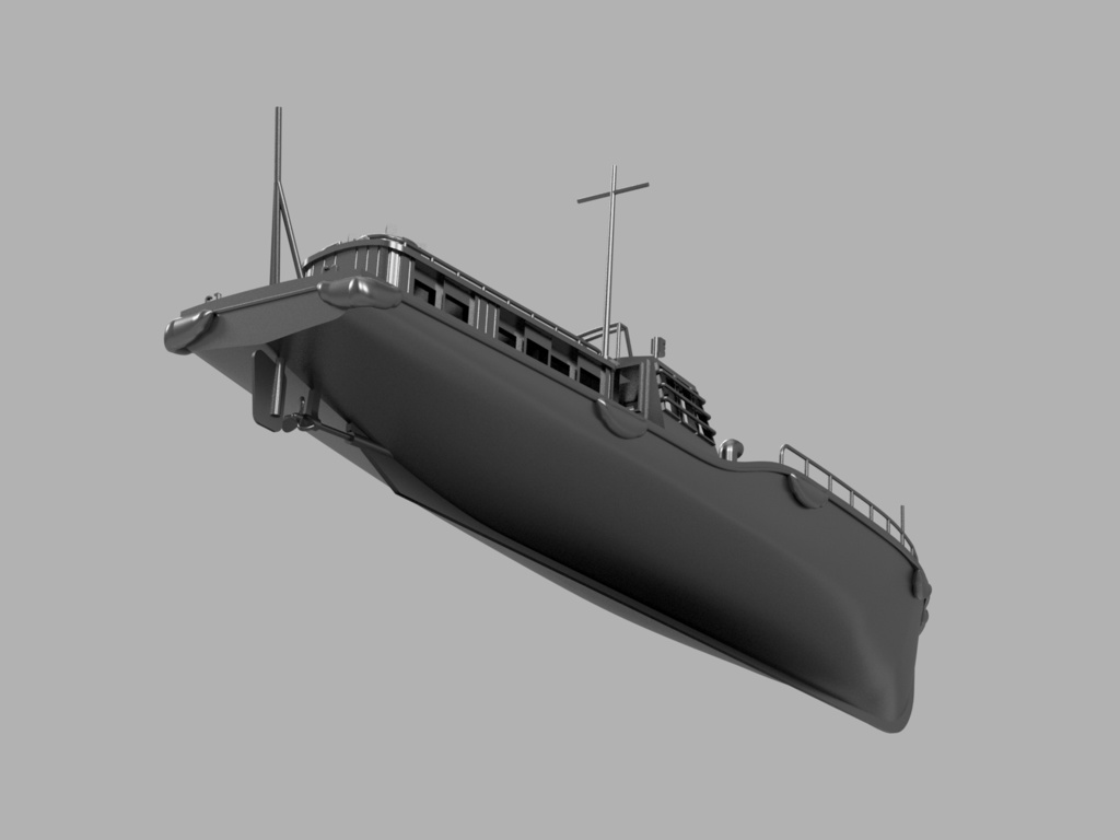【STLデータ】1/350 日本海軍 15m内火艇 IJN 15m Motor Boat