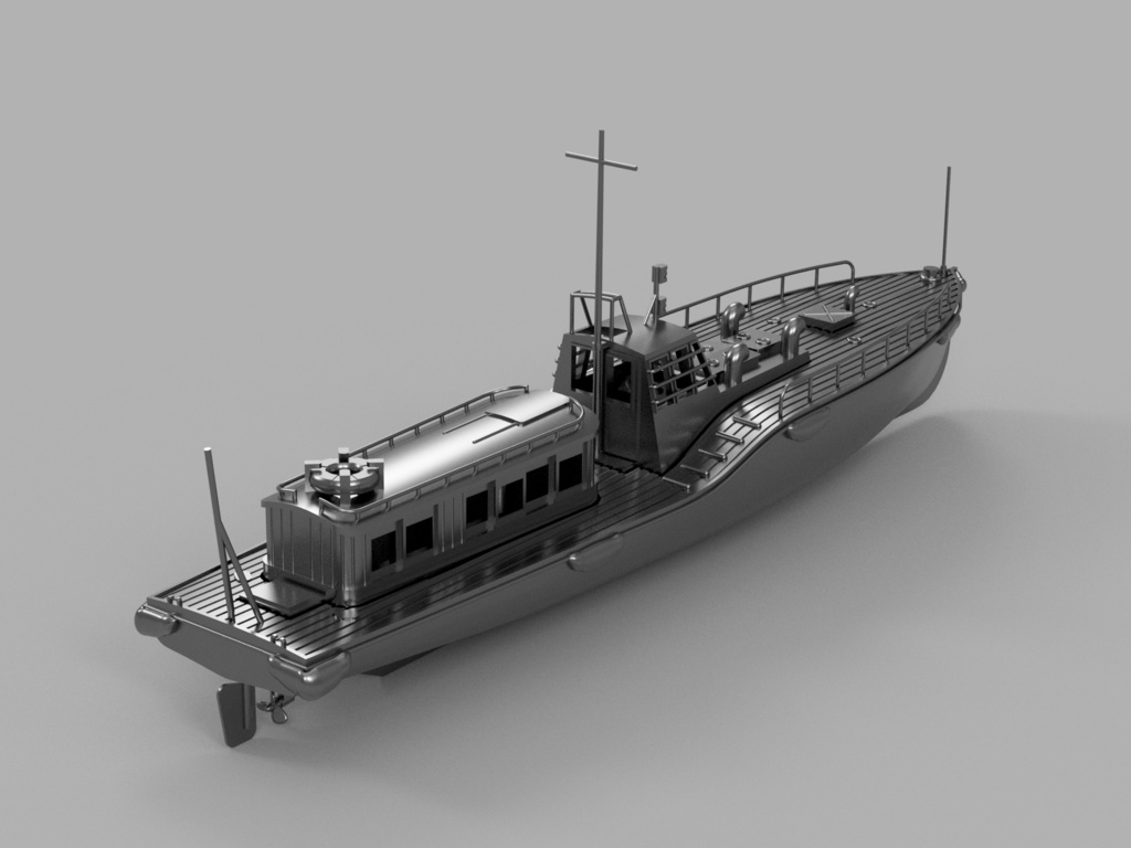 【STLデータ】1/350 日本海軍 15m内火艇 IJN 15m Motor Boat