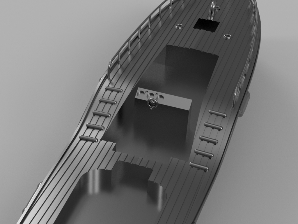 【STLデータ】1/350 日本海軍 15m内火艇 IJN 15m Motor Boat