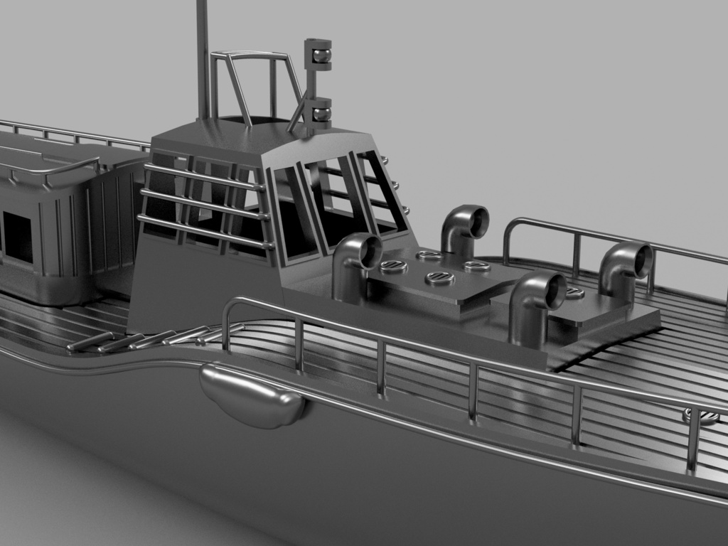 【STLデータ】1/350 日本海軍 15m内火艇 IJN 15m Motor Boat