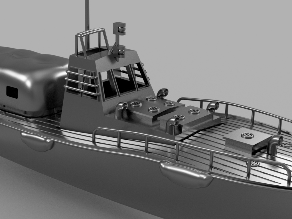 【STLデータ】1/350 日本海軍 11m内火艇 IJN 11m Motor Boat