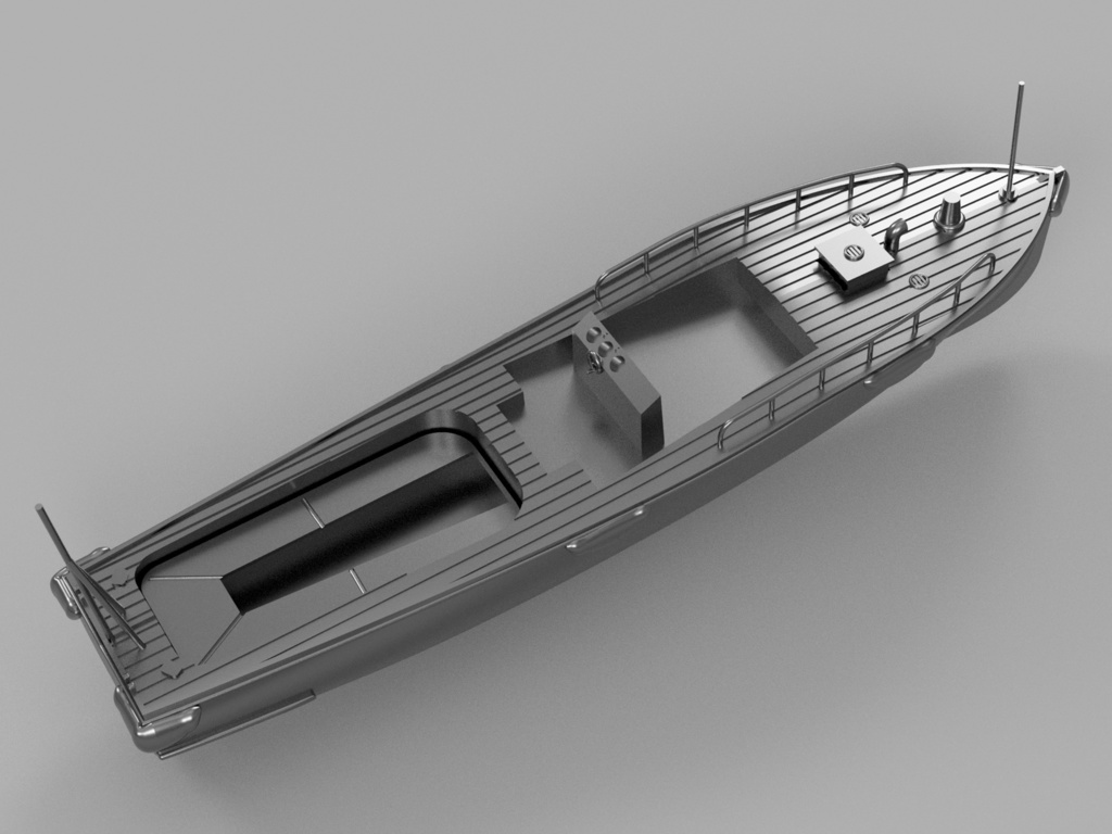 【STLデータ】1/350 日本海軍 11m内火艇 IJN 11m Motor Boat