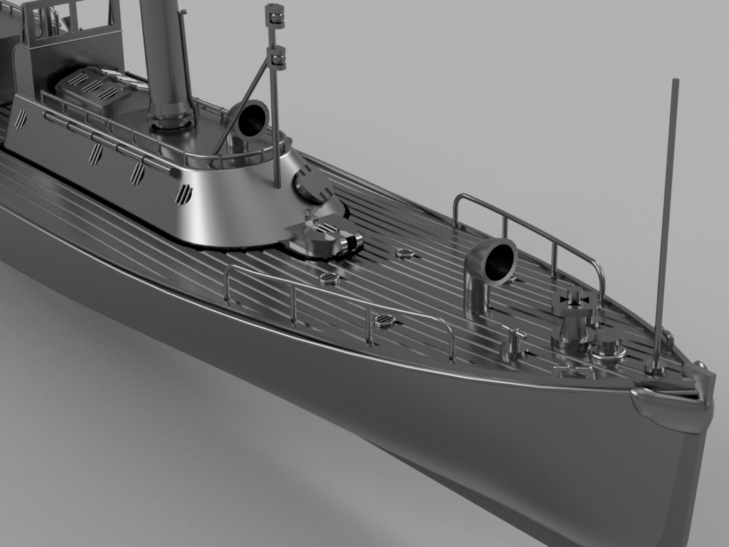 【STLデータ】1/350 日本海軍 17m水雷艇 IJN 17m Torpedo Boat