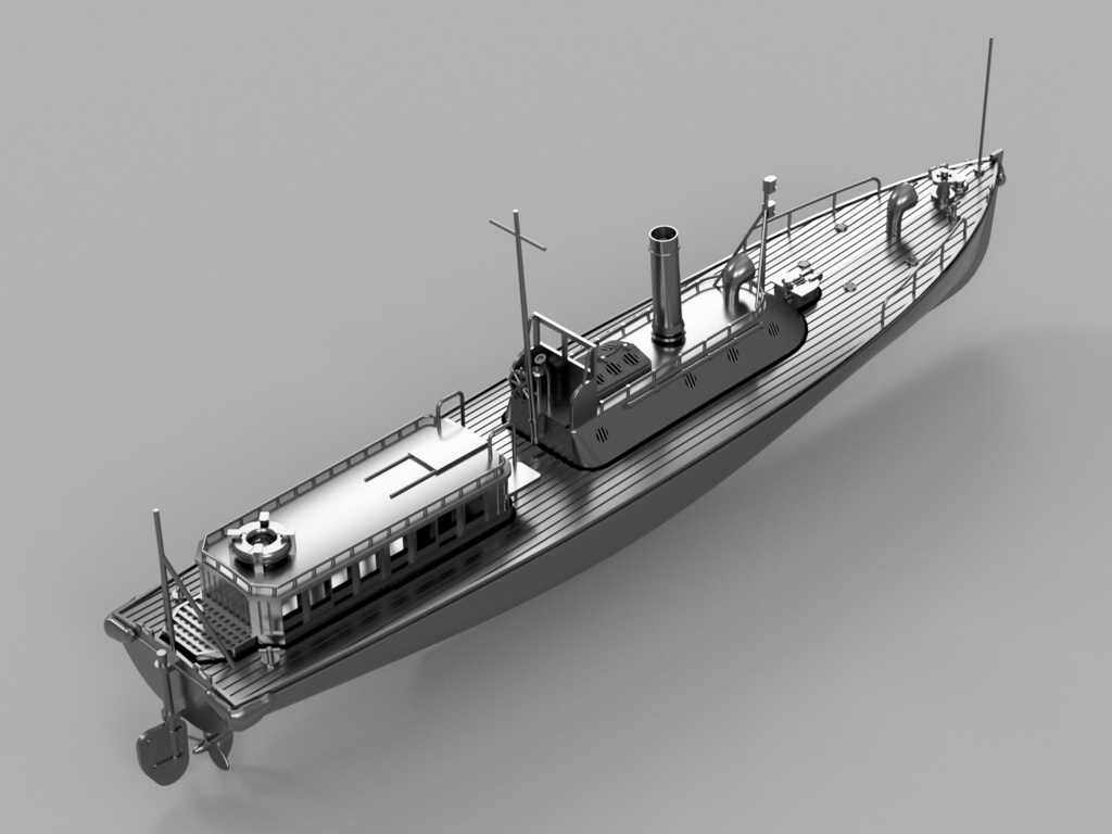 【STLデータ】1/350 日本海軍 17m水雷艇 IJN 17m Torpedo Boat