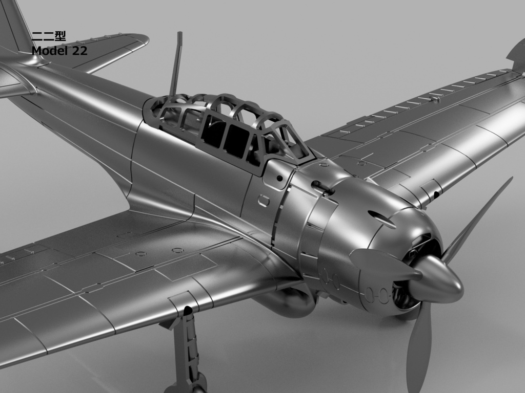 【26年01月更新】【STLデータ】1/350 A6M2b/3/5 零式艦上戦闘機21/32/22/52型 Zero Fighter Model 21/32/22/52