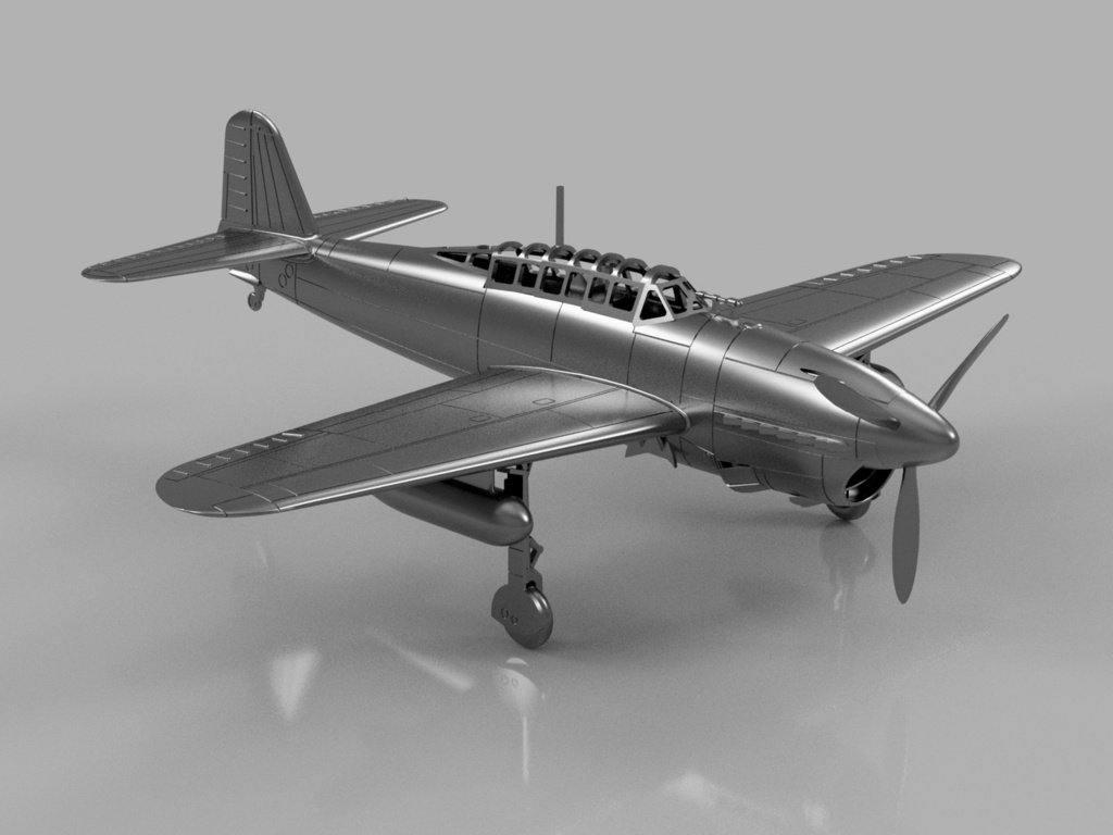 【STLデータ】1/350 D4Y1 彗星11型 Carrier Bomber Suisei