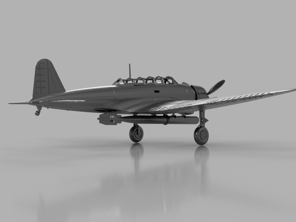 【STLデータ】1/350 B5N2 九七式三号艦上攻撃機 Type97 Torpedo Bomber