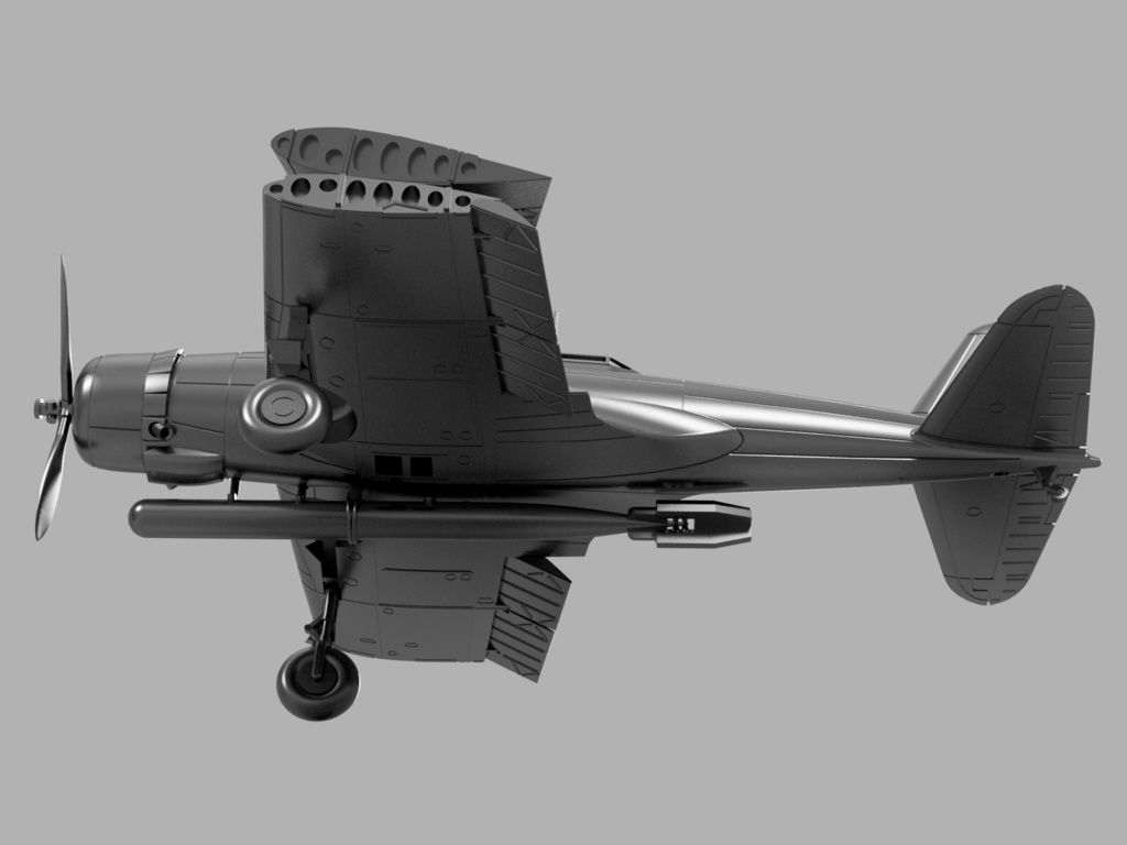 【STLデータ】1/350 B5N2 九七式三号艦上攻撃機 Type97 Torpedo Bomber