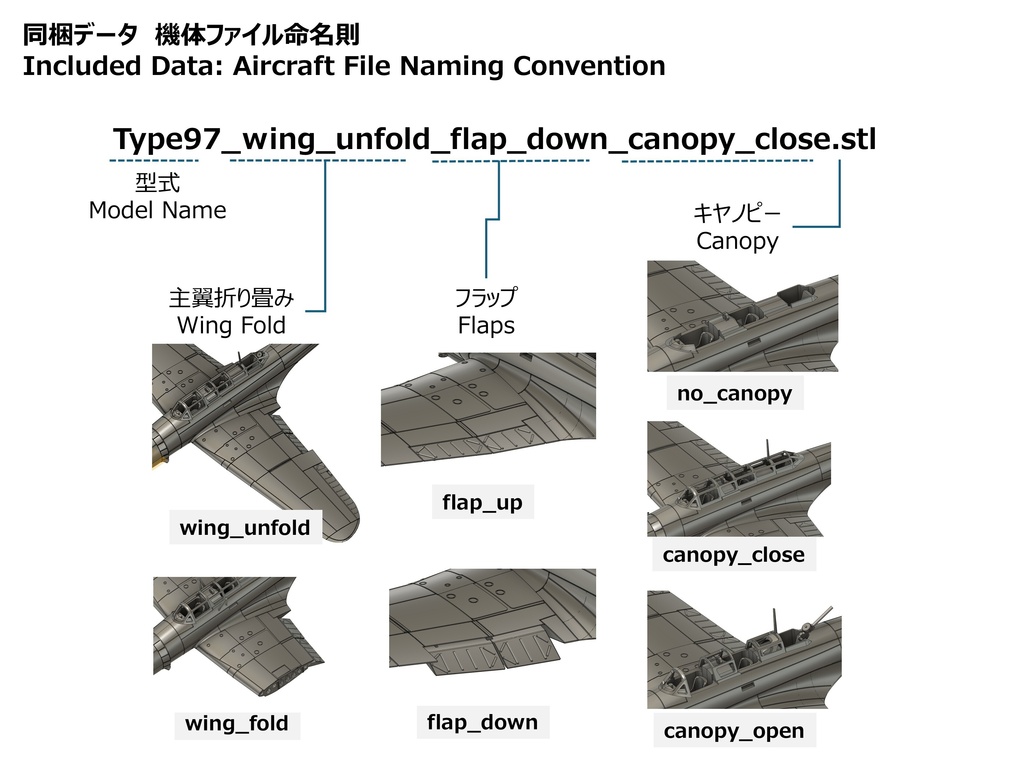 【26年09月更新】【STLデータ】1/350 B5N2 九七式三号艦上攻撃機 Type97 Torpedo Bomber