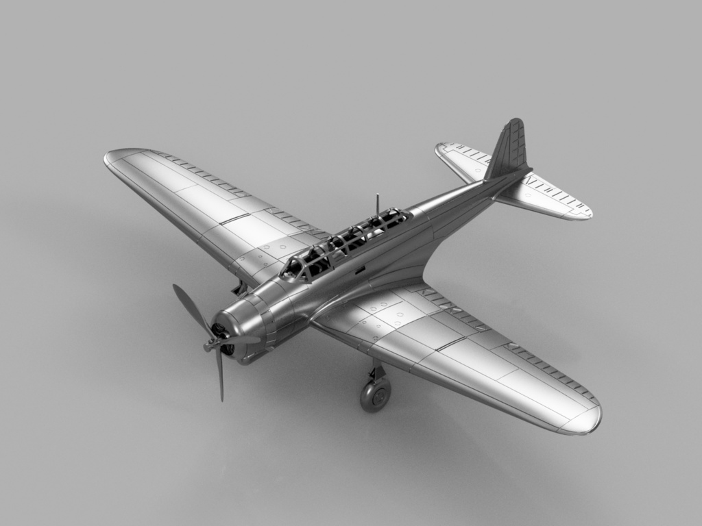 【STLデータ】1/350 B5N2 九七式三号艦上攻撃機 Type97 Torpedo Bomber