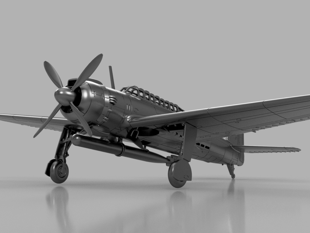 【STLデータ】1/350 B6N2 天山一二型 Tenzan Type12 Torpedo Bomber