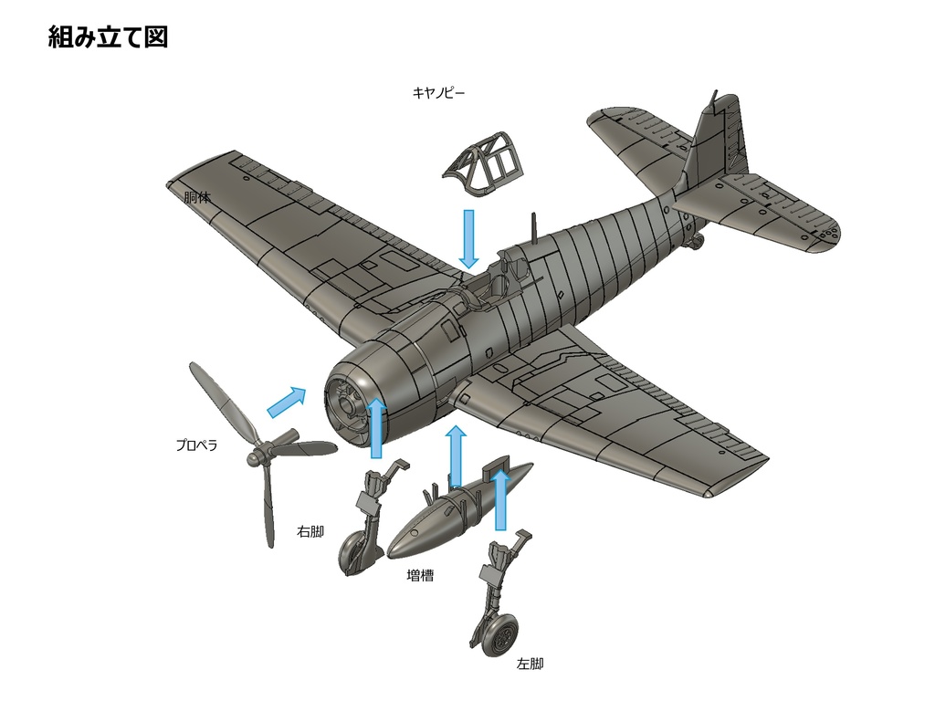 【2025年08月更新】【STLデータ】1/350 F6F-3/3N/5/5N ヘルキャット Hellcat