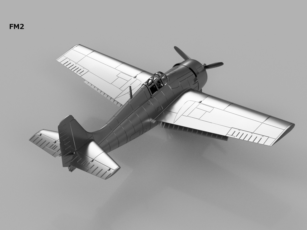 【2025年08月更新】【STLデータ】1/350 F4F-4/FM-1/FM-2 ワイルドキャット Wildcat