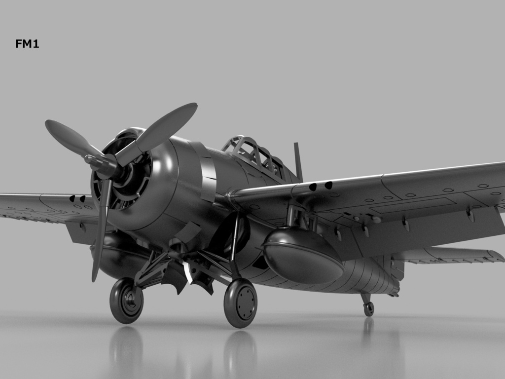 【2025年08月更新】【STLデータ】1/350 F4F-4/FM-1/FM-2 ワイルドキャット Wildcat