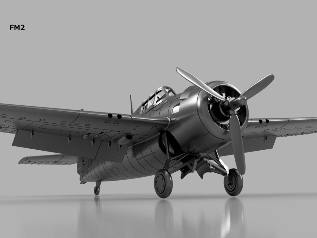 【2025年08月更新】【STLデータ】1/350 F4F-4/FM-1/FM-2 ワイルドキャット Wildcat