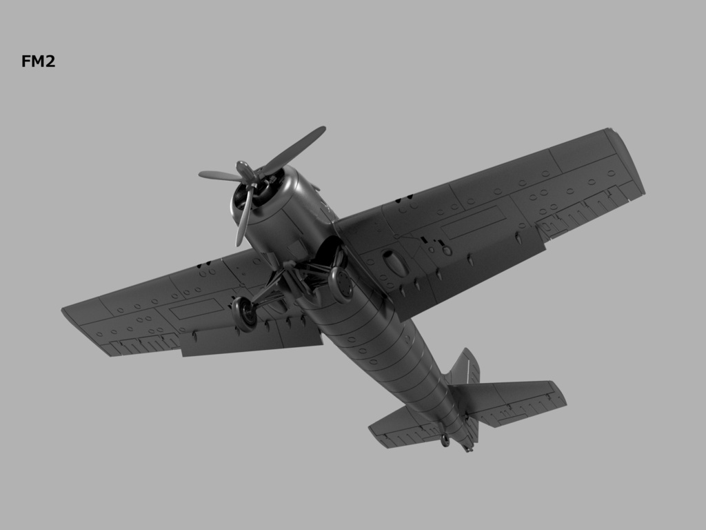 【2025年08月更新】【STLデータ】1/350 F4F-4/FM-1/FM-2 ワイルドキャット Wildcat