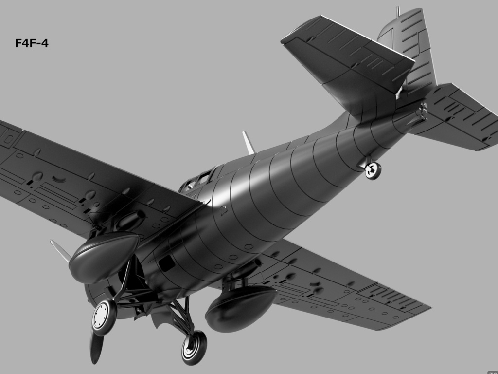 【2025年08月更新】【STLデータ】1/350 F4F-4/FM-1/FM-2 ワイルドキャット Wildcat