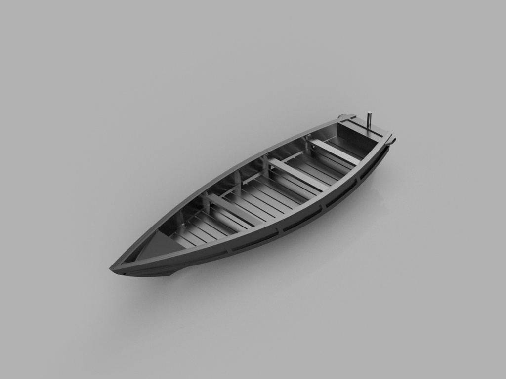 【STLデータ】1/350 日本海軍 6m通船 IJN 6m Sampan