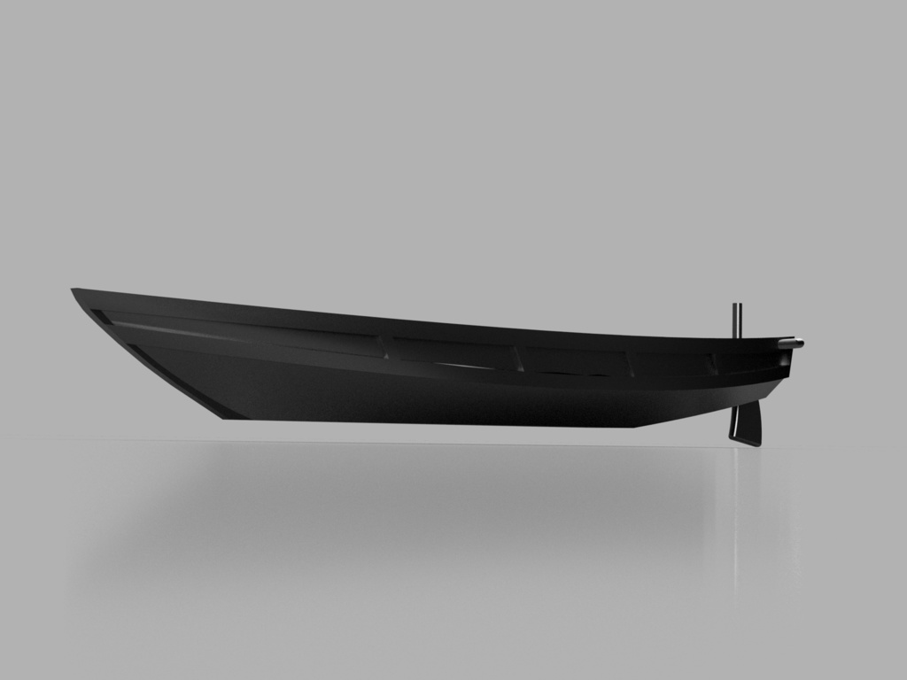 【STLデータ】1/350 日本海軍 6m通船 IJN 6m Sampan