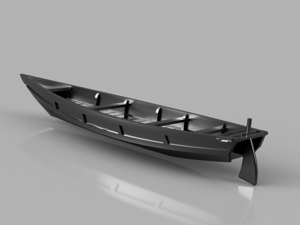 【STLデータ】1/350 日本海軍 6m通船 IJN 6m Sampan