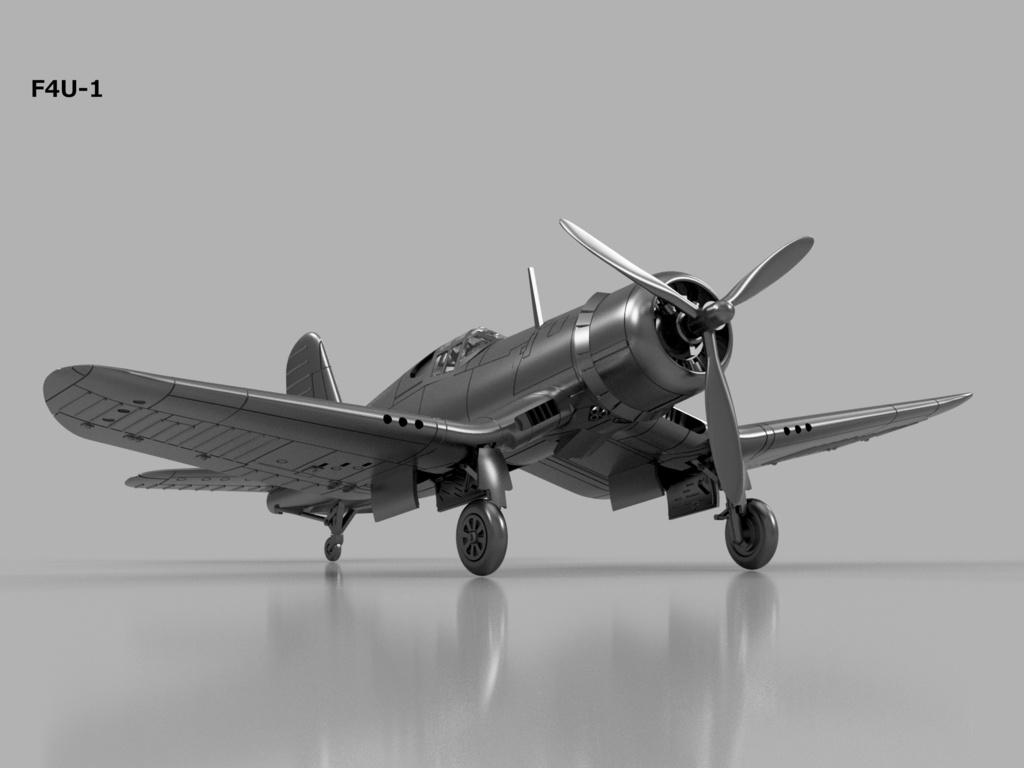 【STLデータ】1/350 F4U-1/1D/4/5/5N コルセア Corsair