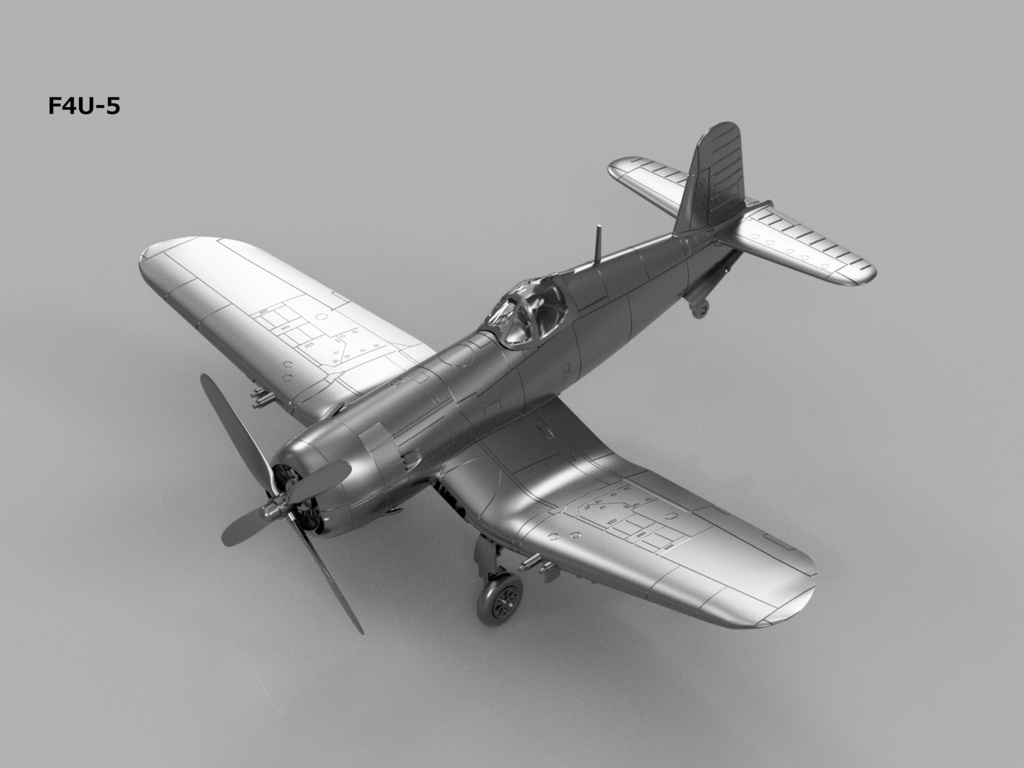 【STLデータ】1/350 F4U-1/1D/4/5/5N コルセア Corsair