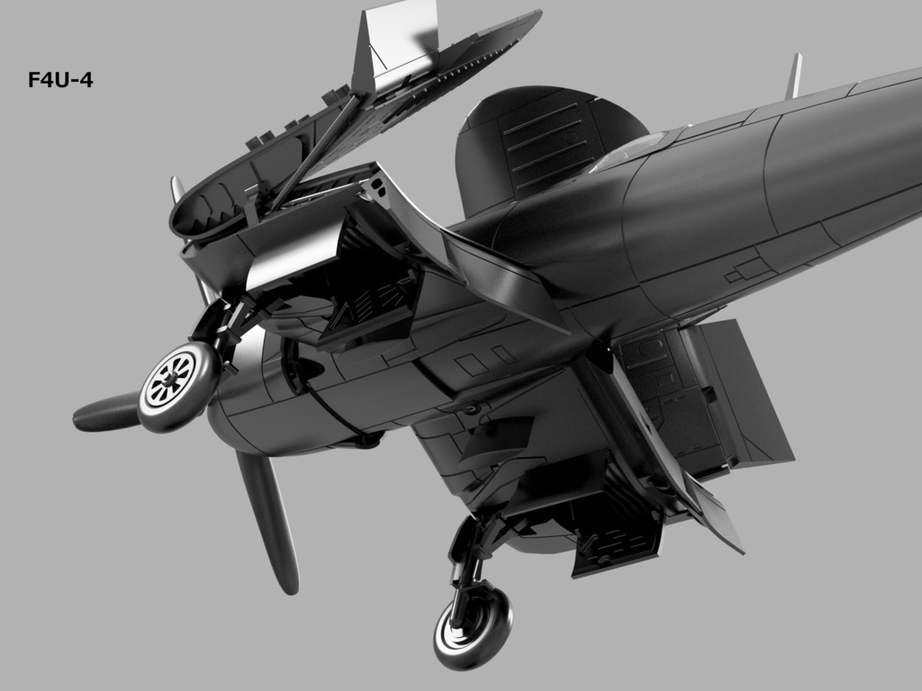 【STLデータ】1/350 F4U-1/1D/4/5/5N コルセア Corsair