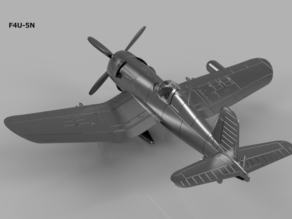 【STLデータ】1/350 F4U-1/1D/4/5/5N コルセア Corsair