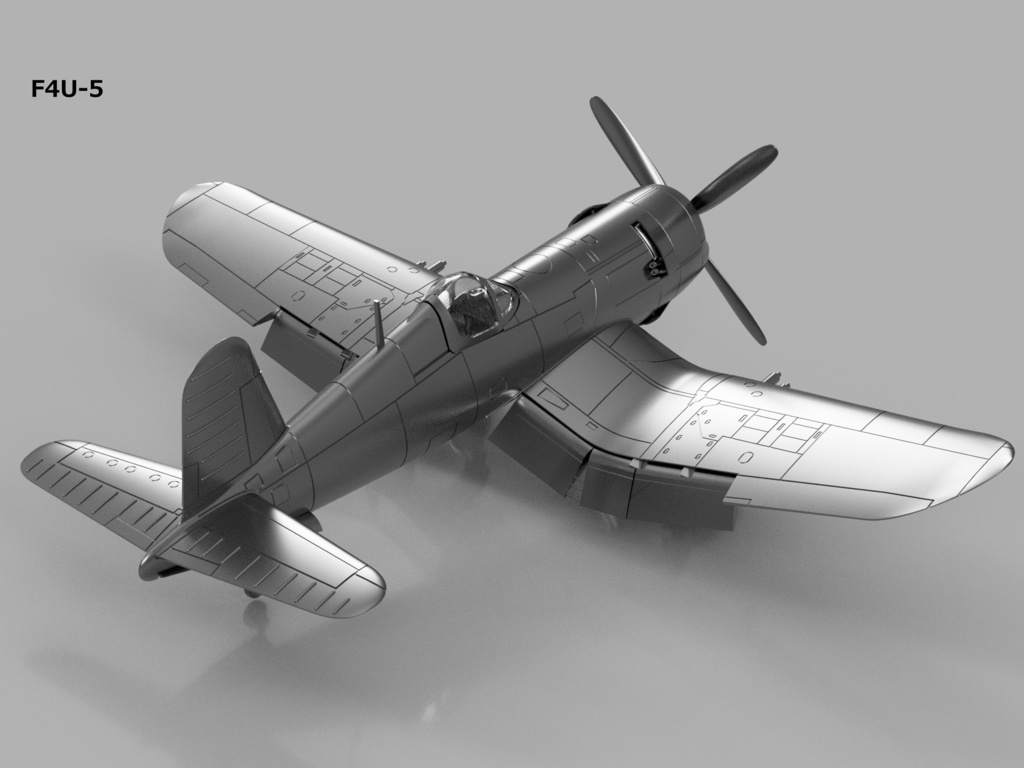 【STLデータ】1/350 F4U-1/1D/4/5/5N コルセア Corsair