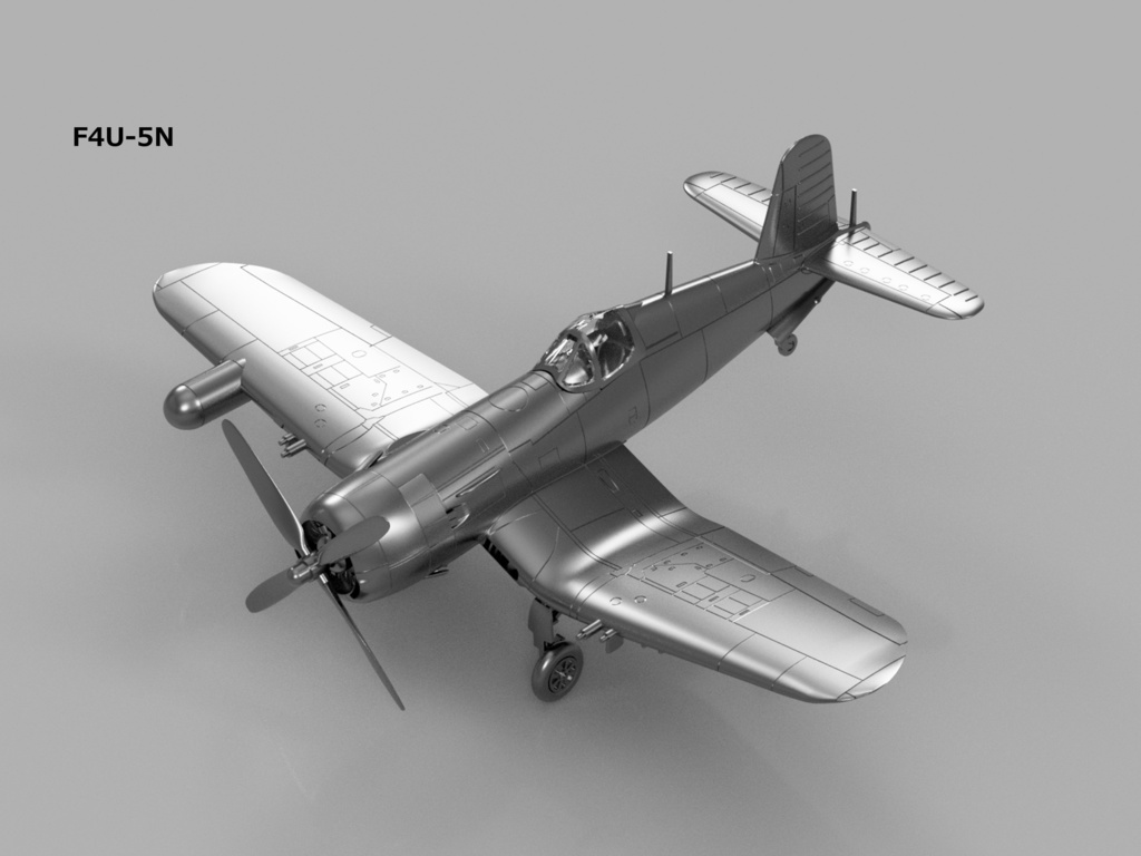 【STLデータ】1/350 F4U-1/1D/4/5/5N コルセア Corsair