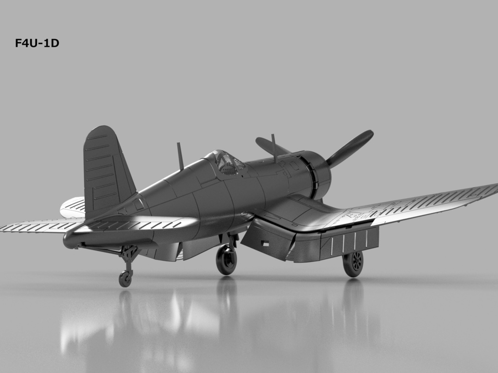 【STLデータ】1/350 F4U-1/1D/4/5/5N コルセア Corsair