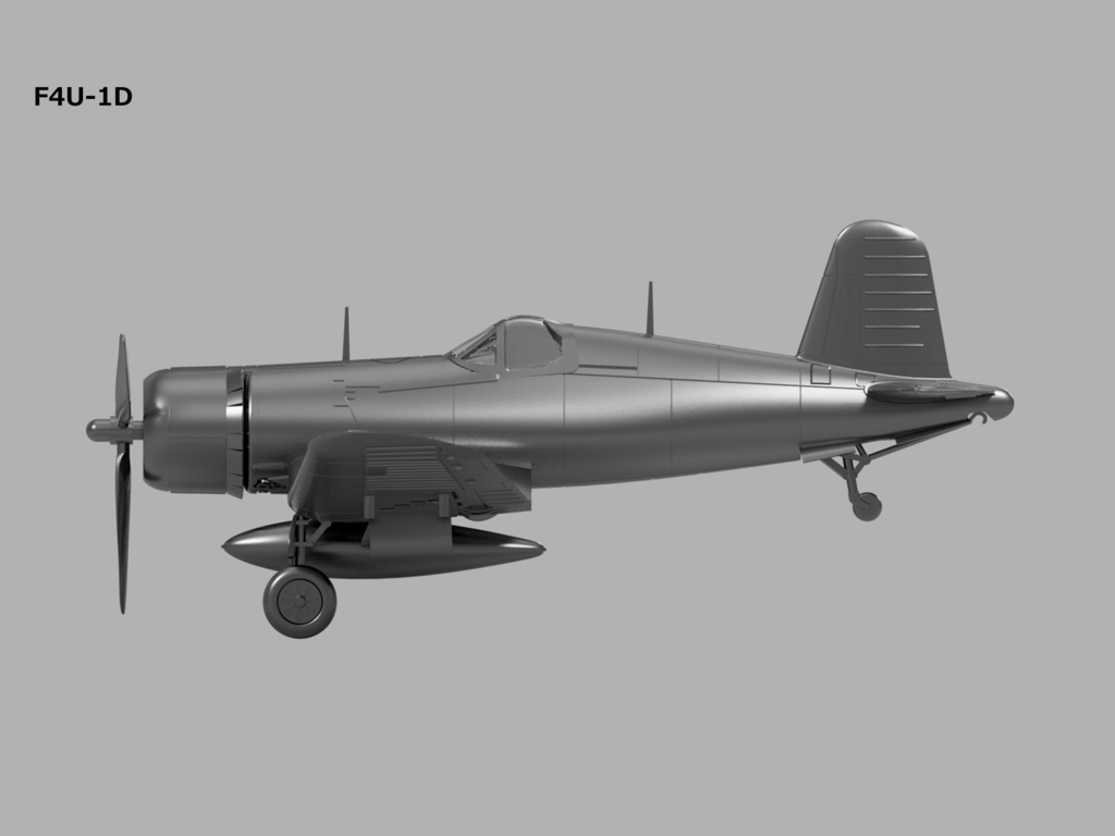 【STLデータ】1/350 F4U-1/1D/4/5/5N コルセア Corsair