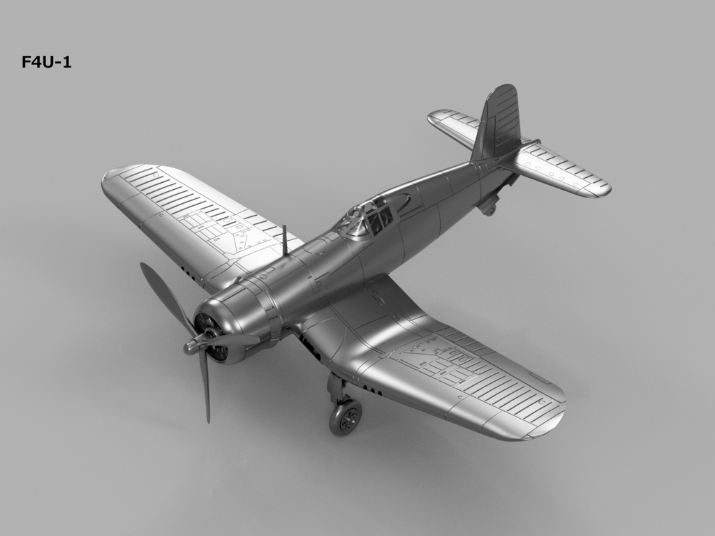 【STLデータ】1/350 F4U-1/1D/4/5/5N コルセア Corsair