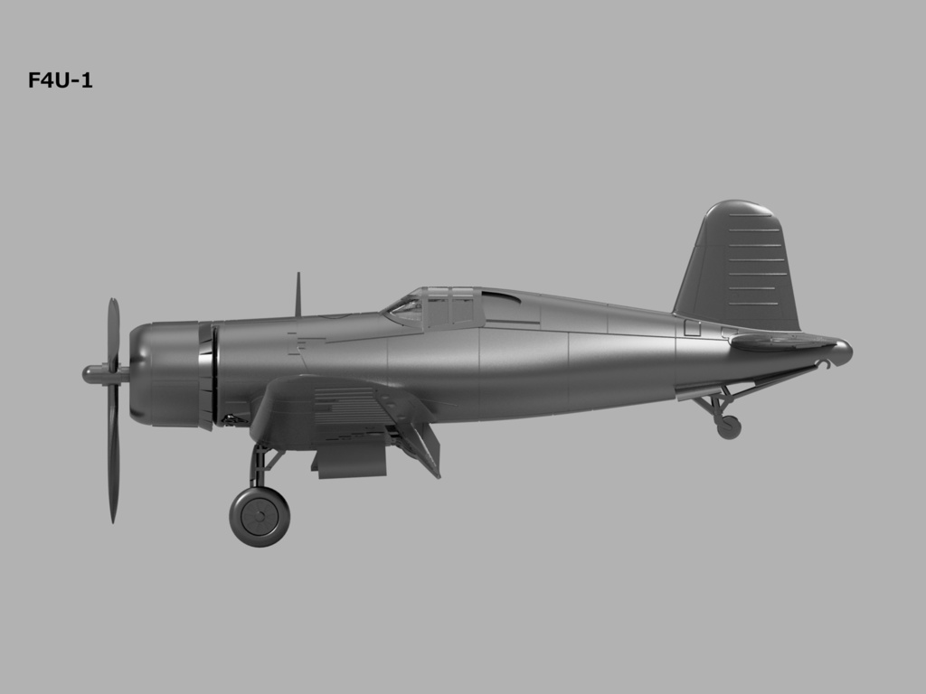 【STLデータ】1/350 F4U-1/1D/4/5/5N コルセア Corsair